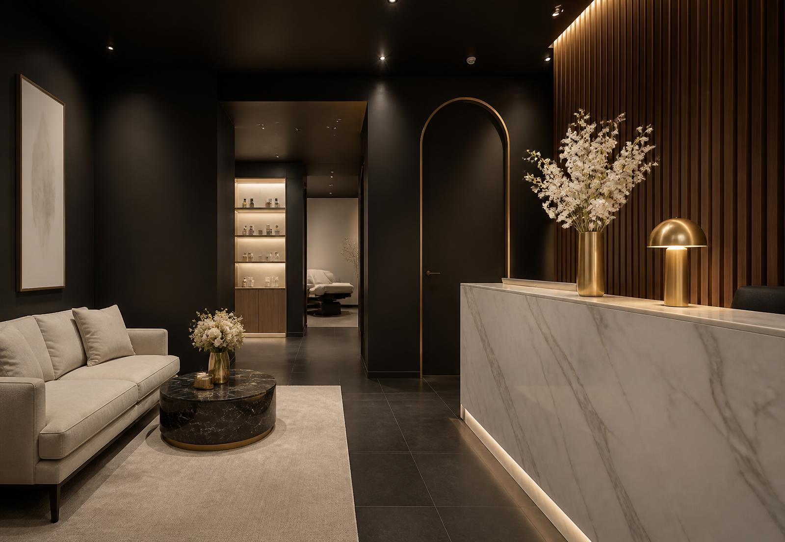 Interior of a modern aesthetic clinic